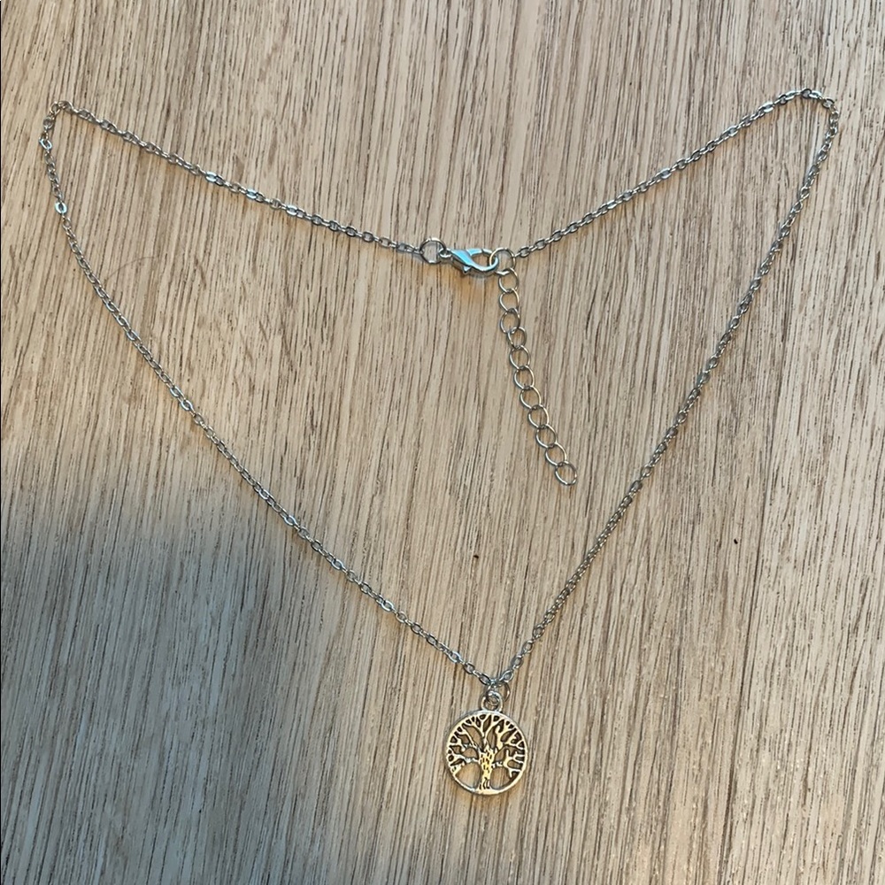 Gold and Silver Tree of Life Necklace